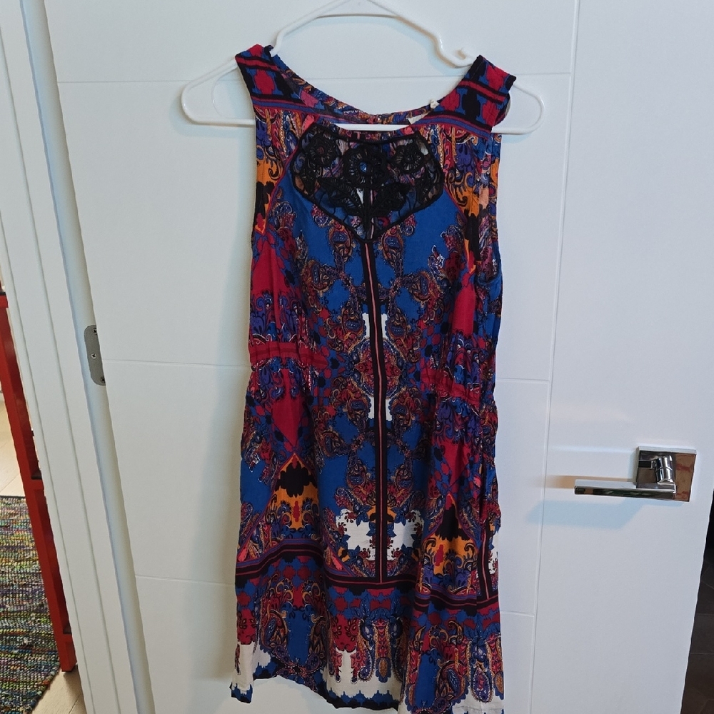 Lilka Anthropologie Summer Dress With Lace Detail Size Small